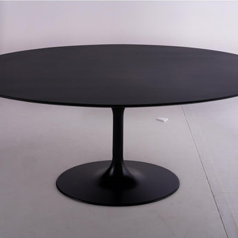 Table Tulipe MDF Noir 140 cm Ovale