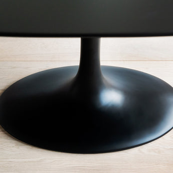 Tulp tafelpoot ovaal – Zwart