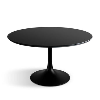 Tulp tafel mdf zwart 137 cm rond – Marmeren Tulp